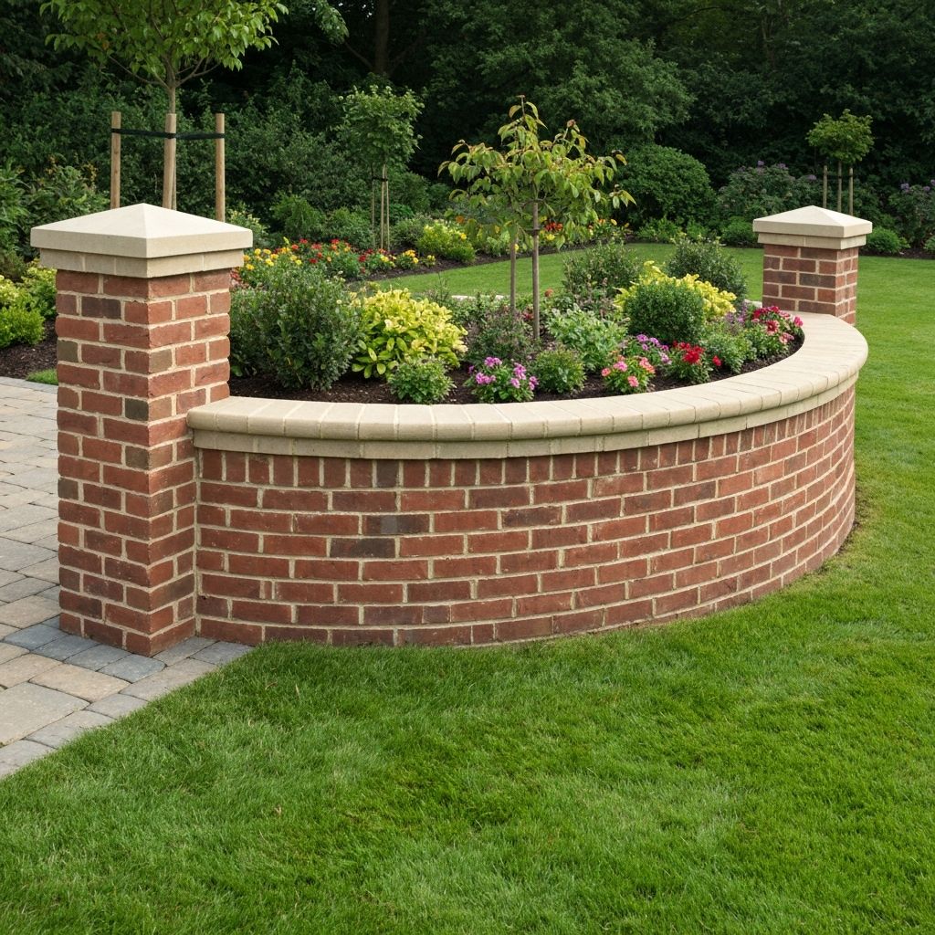 Brick Garden Wall Feature