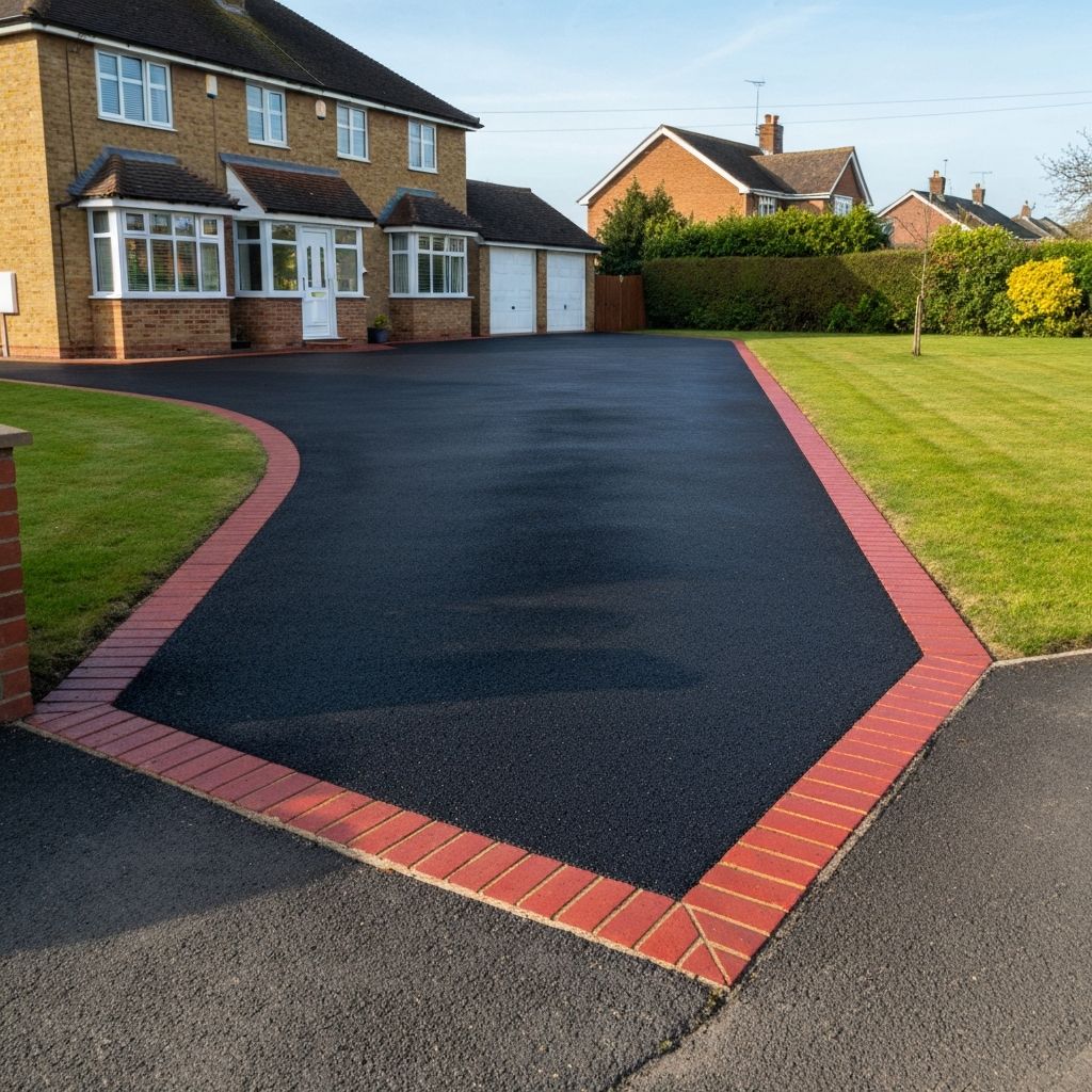 Black & Red Tarmac Surfacing in Solihull